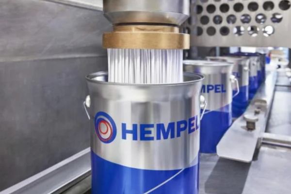 Hempafire Pro 315 fast-dry intumescent coating applied to structural steel for rapid fire protection in industrial buildings