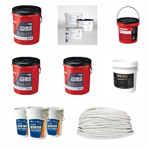 Cable coating, firestop sealant and fire-resistant board products
